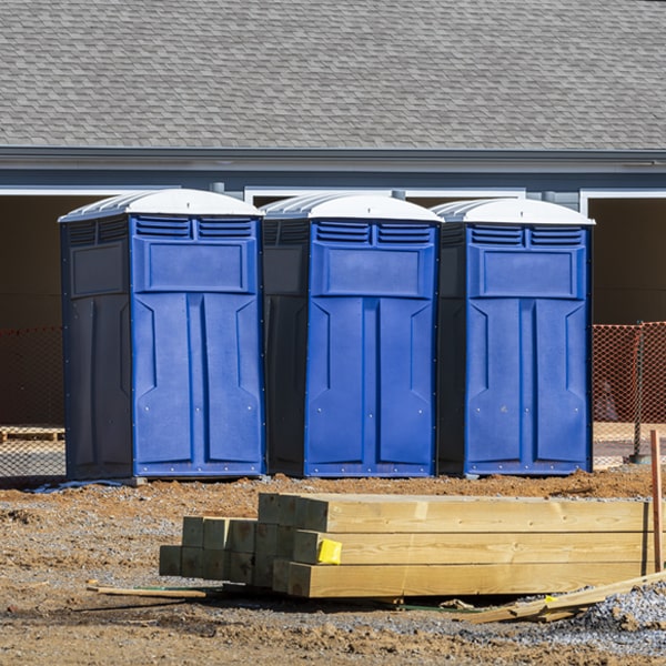 how often are the portable toilets cleaned and serviced during a rental period in Pleasant Hill